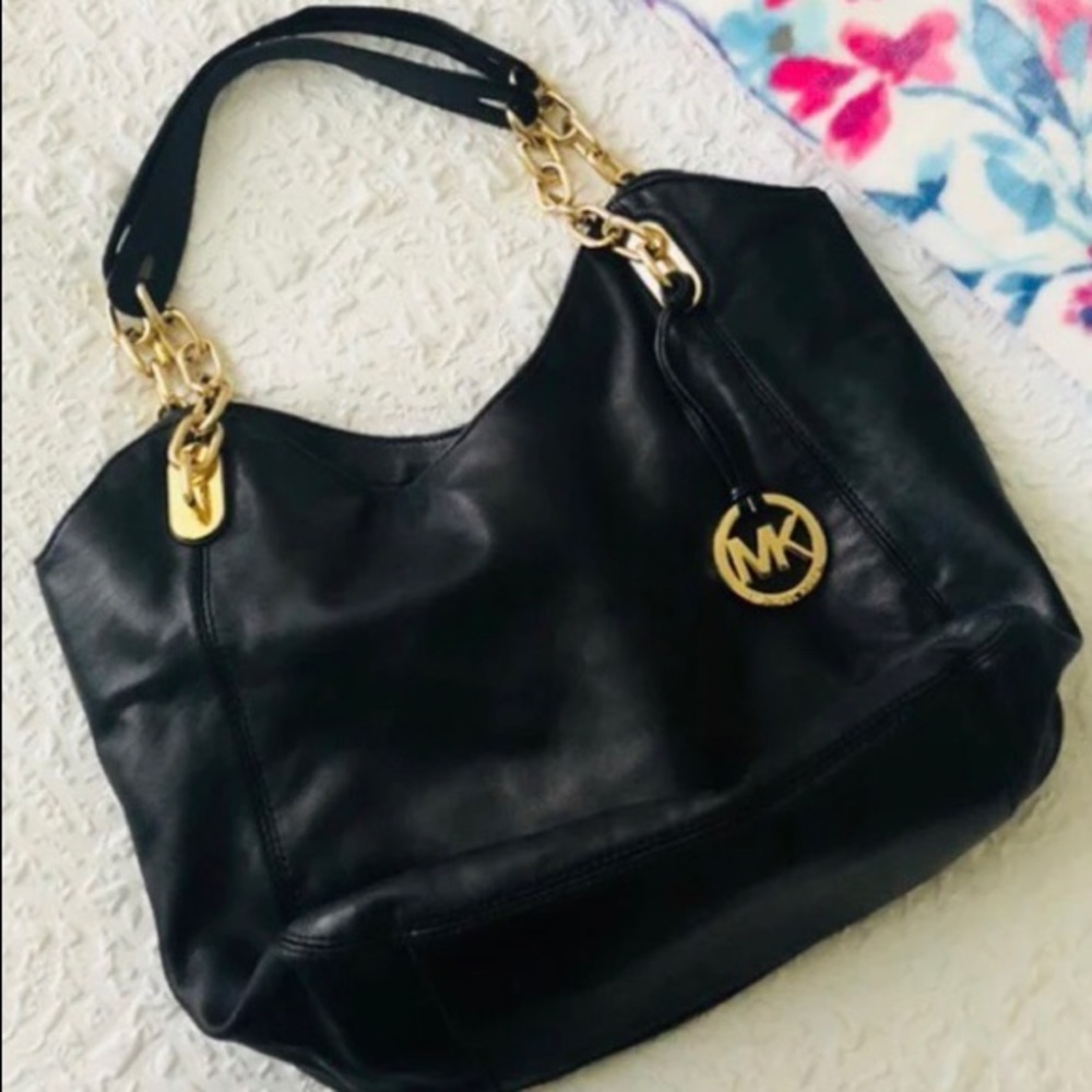 Michael Kors soft black leather